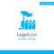 Autocracy, Despotism, Domination, Interest, Lobbying Blue Solid Logo Template. Place for Tagline