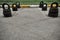 Autodrome for driving training, large area for road signs, training elements and tires, place skills improvement
