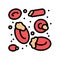 autoimmune hemolytic anemia ill color icon vector illustration