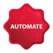 Automate misty rose red starburst sticker button