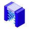 Automated car wash brush icon isometric vector. Wax service