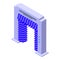 Automated car wash care icon isometric vector. Clean pressure