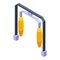 Automated car wash sponge icon isometric vector. Water care