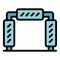 Automated car wash stand icon vector flat