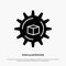 Automated, Data, Solution, Science solid Glyph Icon vector