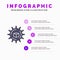 Automated, Data, Solution, Science Solid Icon Infographics 5 Steps Presentation Background