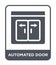 automated door icon in trendy design style. automated door icon isolated on white background. automated door vector icon simple