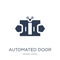 automated door icon. Trendy flat vector automated door icon on w