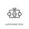 automated door icon. Trendy modern flat linear vector automated