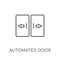 automated door linear icon. Modern outline automated door logo c