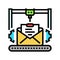 automated email marketing color icon vector illustration