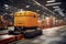 automated guided vehicle agv transporting goods