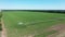 Automated irrigation system for agricultural irrigation sprinklers aerial view.