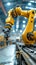 automated robot arm on production line in industial factory