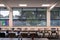 Automated roller blinds in a classroom