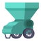 Automated shredder icon cartoon vector. Wood tree equipment