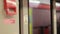 Automated Subway Car Doors Open, Waiting Subway Passengers. Blurred Background