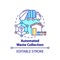 Automated waste collection concept icon