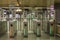 Automatic access control ticket barriers in subway station