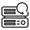 Automatic backup icon, outline style