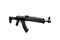 Automatic carbine isolate on white back. Weapons for police, army and special units. Black automatic rifle