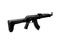 Automatic carbine isolate on white back. Weapons for police, army and special units. Black automatic rifle