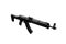 Automatic carbine isolate on white back. Weapons for police, army and special units. Black automatic rifle