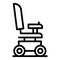 Automatic electric wheelchair icon outline vector. Scooter chair