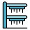 Automatic field irrigation icon vector flat