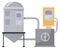 Automatic food manufacture. Liquid pressure tank icon