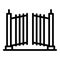 Automatic garden gate icon, outline style