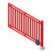 Automatic gate steel icon, isometric style