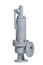 Automatic gray safety valve for water supply systems. Close-up. Spring valve
