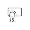 Automatic hand dryer line icon