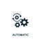 Automatic icon. Monochrome simple sign from engineering collection. Automatic icon for logo, templates, web design and