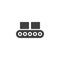 Automatic packing conveyor vector icon