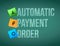 automatic payment order post memo chalkboard sign