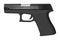 Automatic pistol gun firearm for sport or personal protection or defense isolated