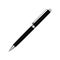 Automatic spring ballpoint pen in black case
