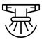 Automatic sprinkler icon outline vector. Soil irrigation