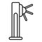 Automatic turnstile icon, outline style