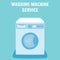 Automatic Washing Machine Service Vector Concept