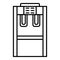 Automatic water cooler icon, outline style