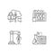 Automation of agronomy linear icons set