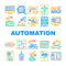 Automation Engineer Collection Icons Set Vector Illustrations