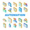 Automation Engineer Collection Icons Set Vector Illustrations