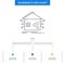 Automation, home, house, smart, network Business Flow Chart Design with 3 Steps. Line Icon For Presentation Background Template