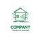 Automation, home, house, smart, network Flat Business Logo templ