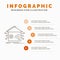 Automation, home, house, smart, network Infographics Template for Website and Presentation. Line Gray icon with Orange infographic