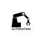 Automation icon, Robotic arm black icon